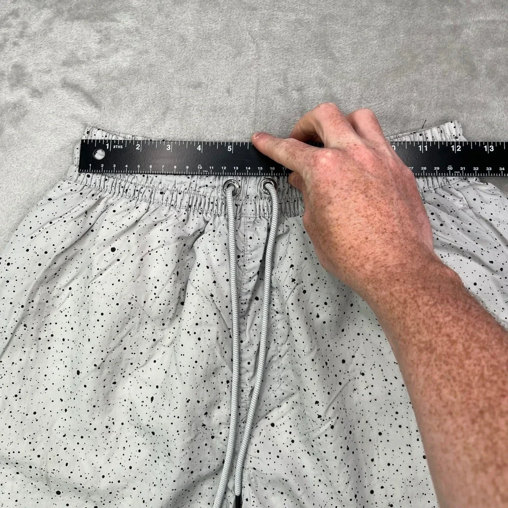 Jordan Jumpman Poolside Shorts Mens S White‎ Cement Speckle Nylon Mesh Lined 9